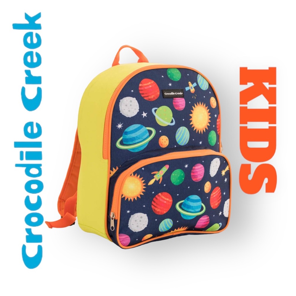 Crocodile Creek Eco Kids Backpack Solar System, Blue/Green